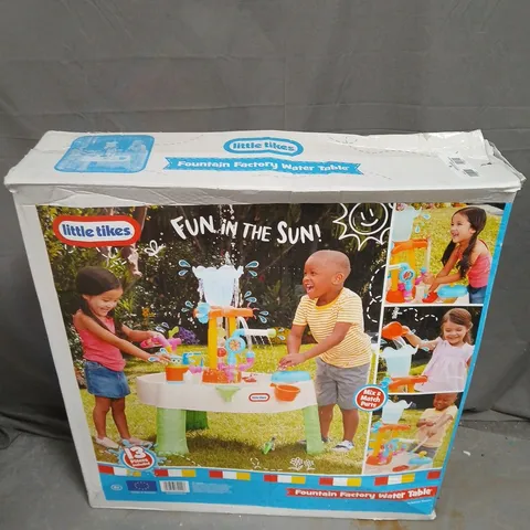 BOXED LITTLE TIKES FOUNTAIN FACTORY WATER TABLE - COLLECTION ONLY