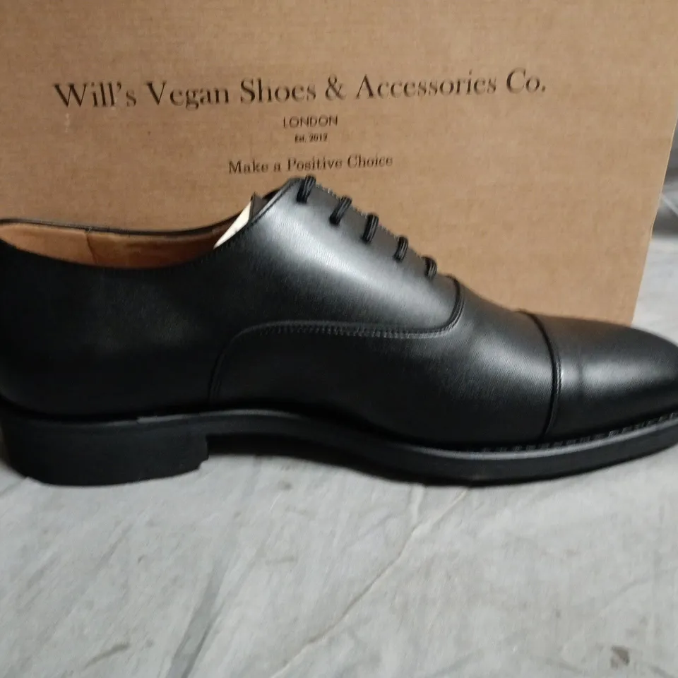 WILL'S VEGAN SHOES GOODYEAR WELT OXFORD SHOES – BLACK, UK 11 (EU 46)