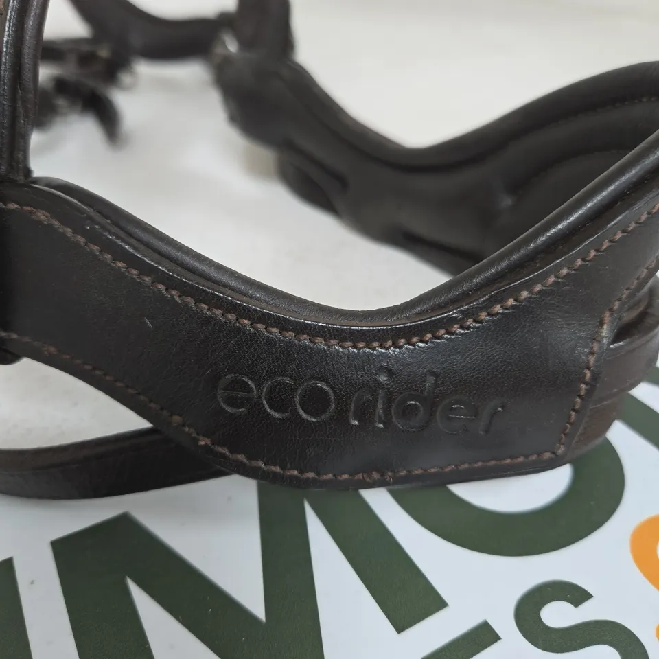 ECORIDER BROWN LEATHER HORSE HEADSTALL/BRIDLE