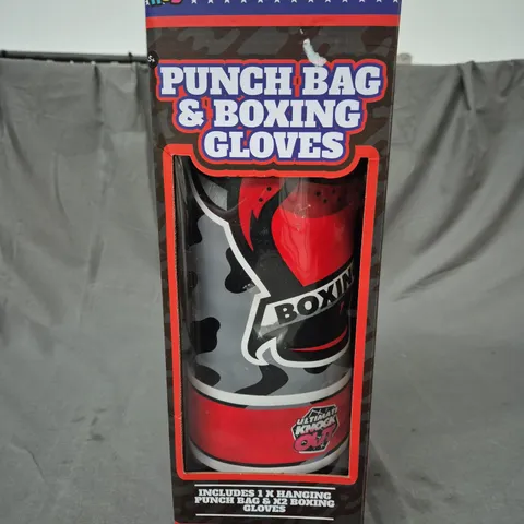 BOXED PUNCH BAG & BOXING GLOVES