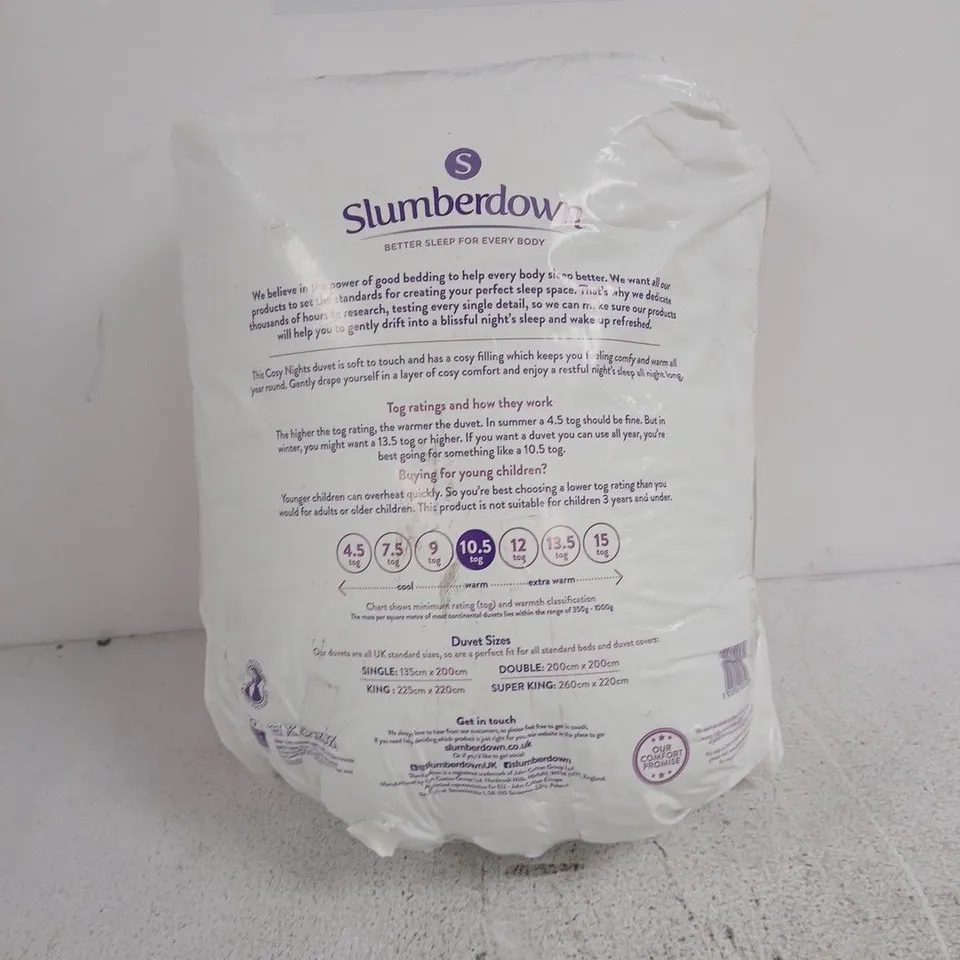 Slumberdown Double Duvet – 10.5 Tog, Cosy Nights (in packaging)