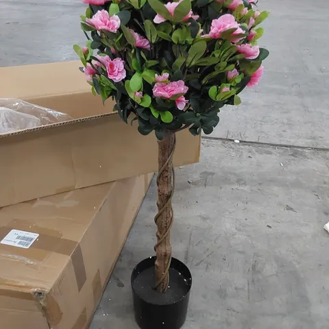 SMALL FAKE PLANT GREEN AND PINK