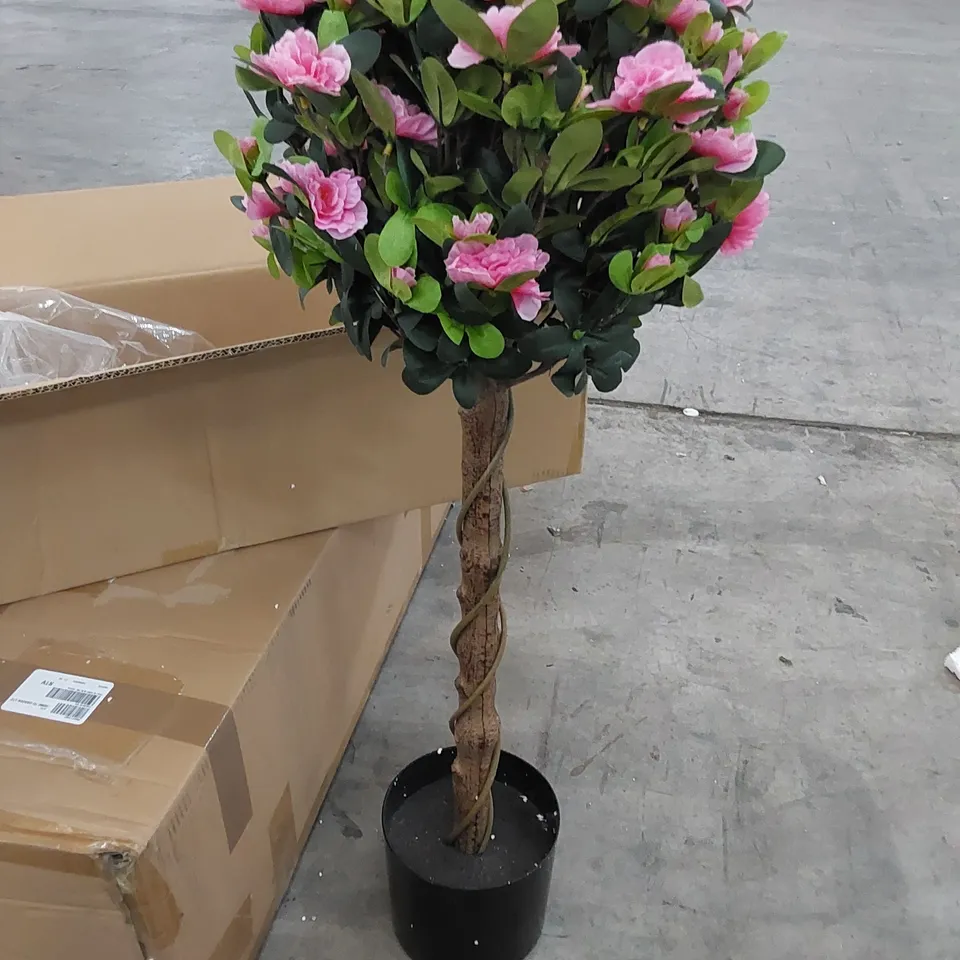 SMALL FAKE PLANT GREEN AND PINK