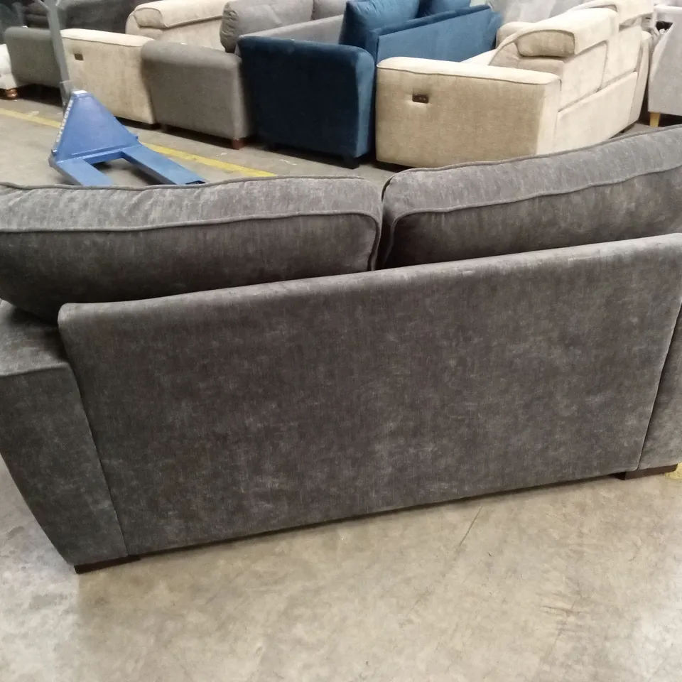 HARLOW 2 SEATER STANDARD BACK FABRIC SOFA - GREY RRP £599