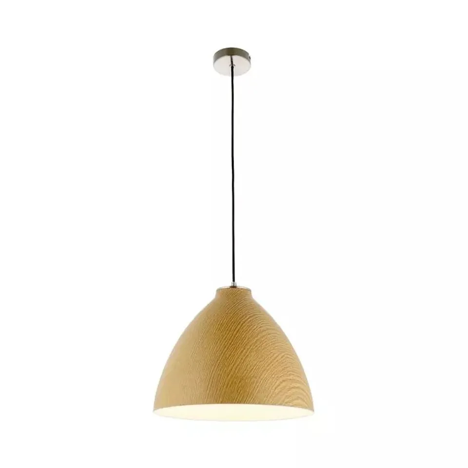 BOXED HOUSE ADDITIONS ELWAY MODERN METAL CEILING LIGHT PENDANT WOOD EFFECT