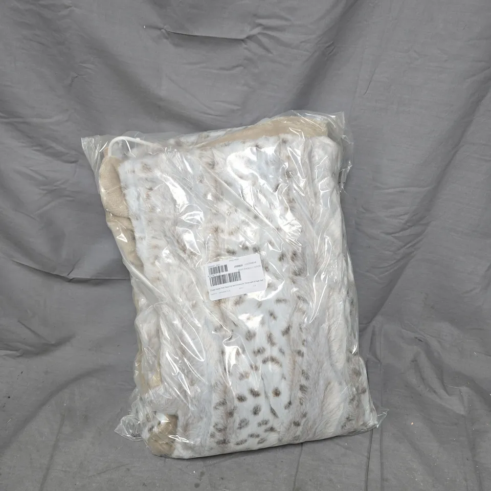 COZEE HOME PRINT FAUX FUR 9 HEAT SETTINGS THROW