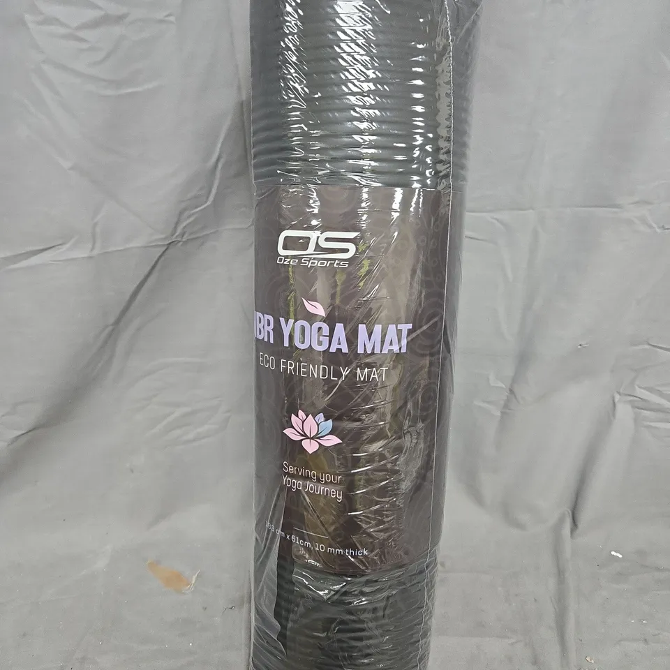 YOGA MAT – ECO-FRIENDLY BLACK, 183X61 CM, 10 MM THICK (SEALED)