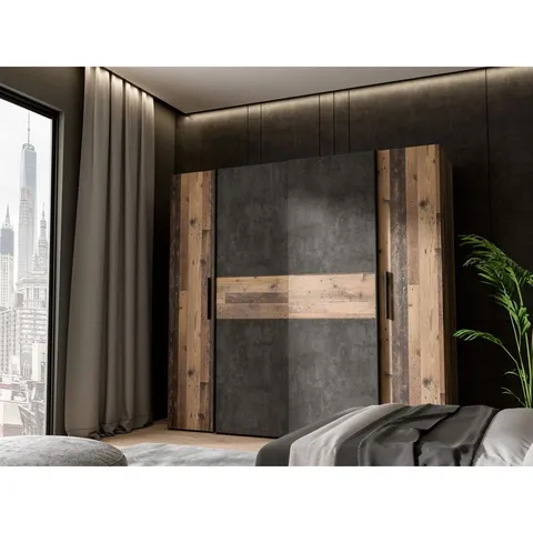 BOXED KORAN 8NO 4NO WARDROBE 190.5CM H × 200.1CM W × 61.6CM D [4 BOXES]