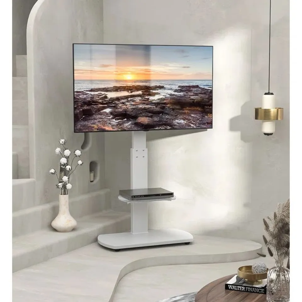 BOXED AINOAH TV STAND FOR TVS UP TO 65" IN WHITE (1 BOX)