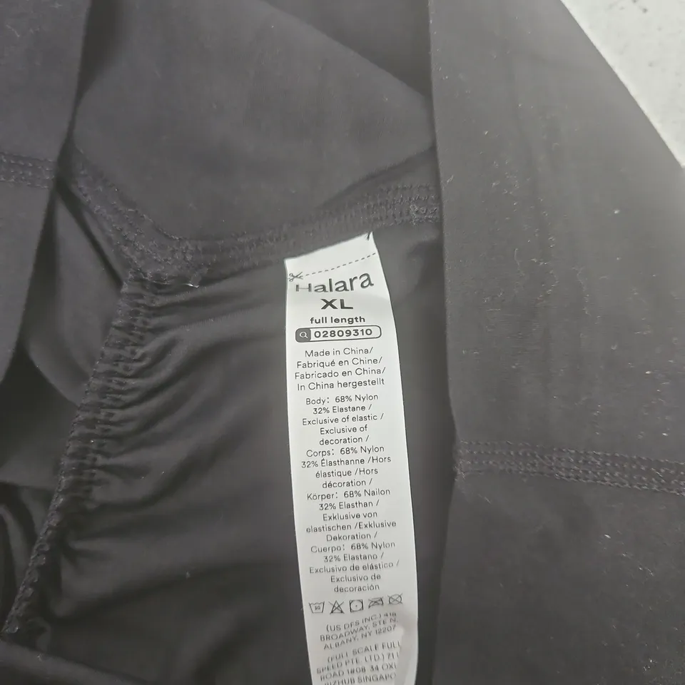 HALARA BLACK LEGGINGS – FULL-LENGTH, SIZE XL