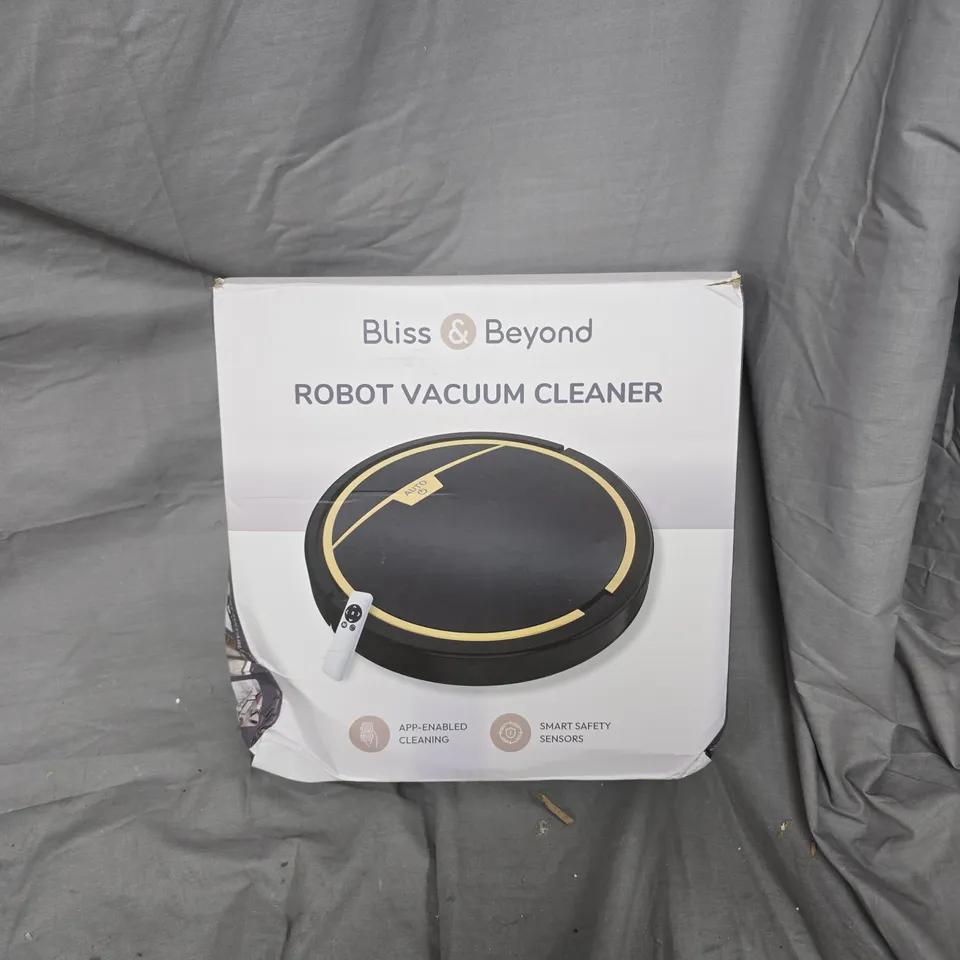BOXED BLISS & BEYOND ROBOT VACUUM CLEANER