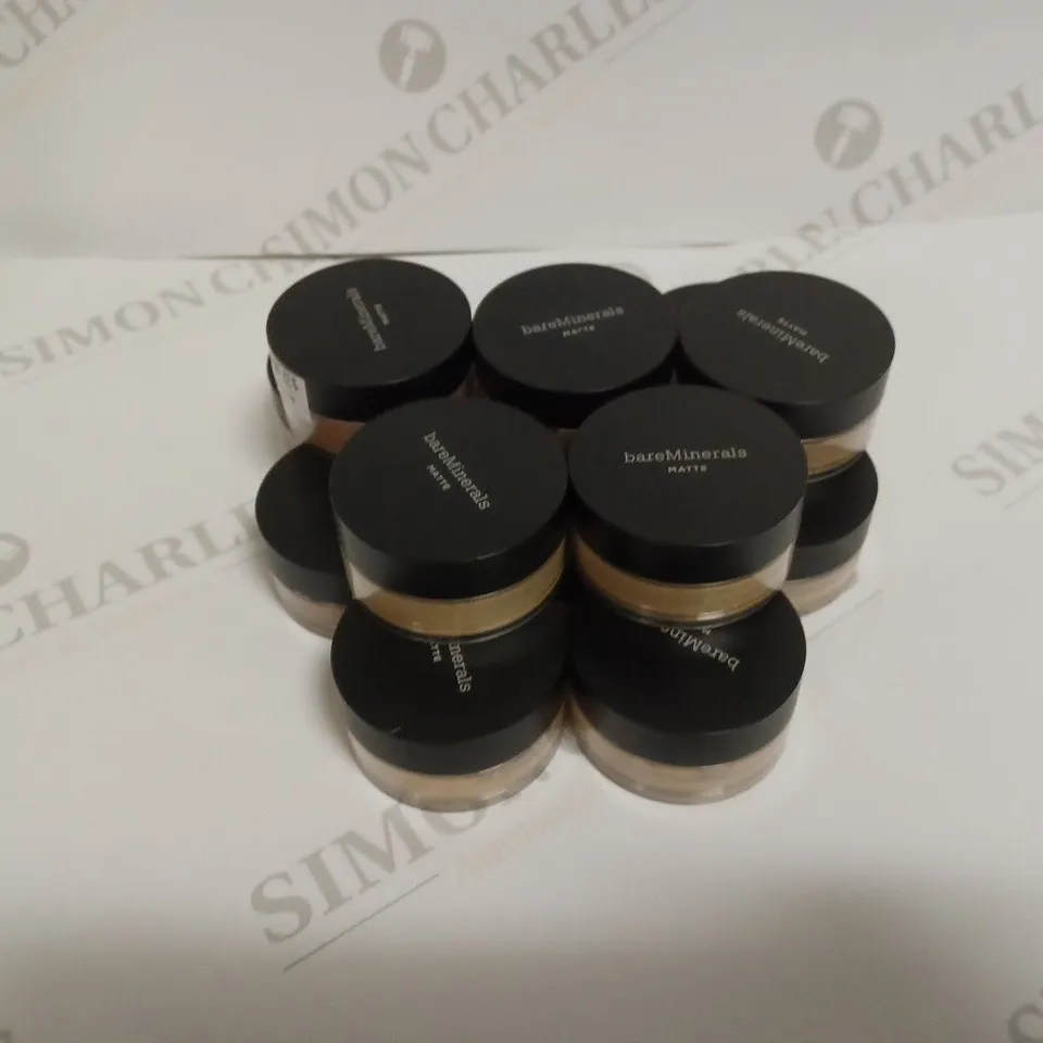 LOT OF APPROX. 14 ASSORTED BARE MINERALS MATTE FOUNDATION TO INCLUDE GOLDEN NUDE AND NEUTRAL DEEP SHADES