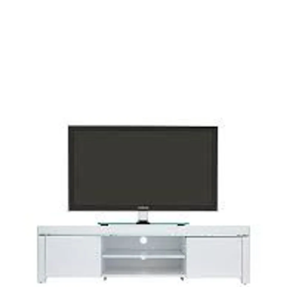 BOXED GRADE 1 ATLANTIC GLOSS TV UNIT WHITE (1 BOX) RRP £249