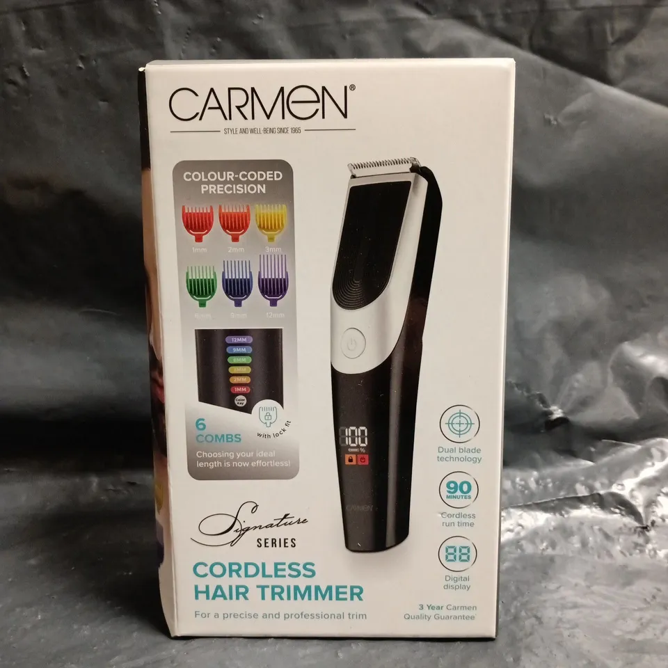 BOXED CARMEN SIGNATURE SERIES CORDLESS HAIR TRIMMER