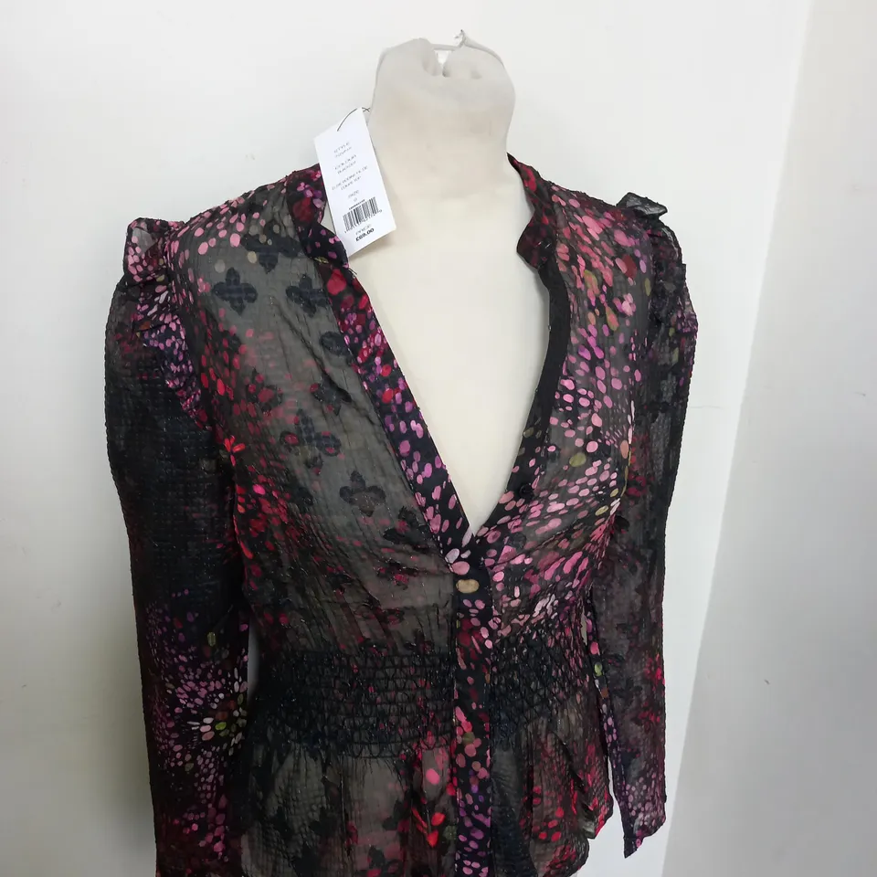FRENCH CONNECTION ELSIE PATTERN TOP SIZE S