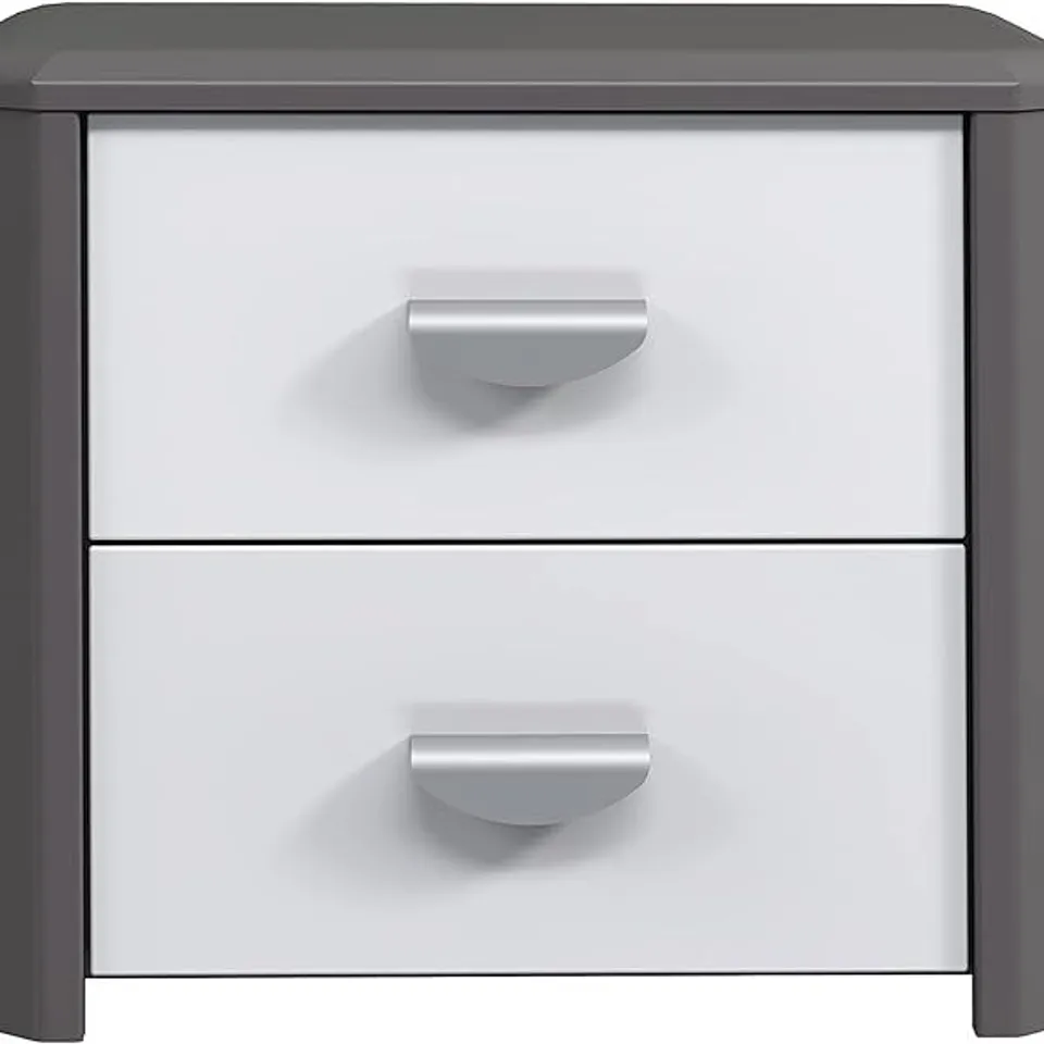 BOXED FORTE NAKO BEDSIDE TABLE 41.3×53.8×44 CM - WHITE