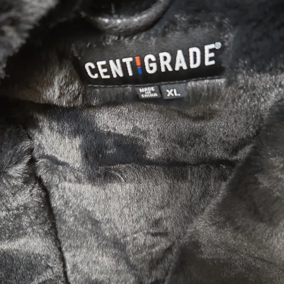 CENTIGRADE FAUX FUR COAT – WOMEN'S XL, CHARCOAL/BLACK