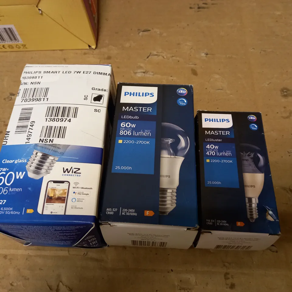PHILIPS LIGHTBULB SELECTION 3 ITEMS