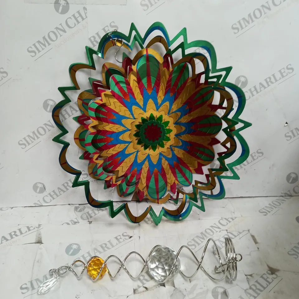 HOME2GARDEN STAINLESS STEEL OVERSIZED MANDALA WIND SPINNER