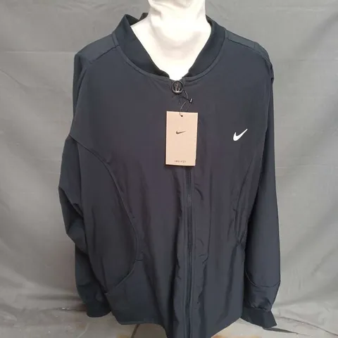 NIKE DRI-FIT TENNIS JACKET IN BLACK SIZE XXL