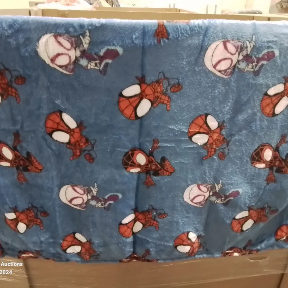 PALLET CONTAINING LARGE QUANTITY OF BRAND NEW SPIDEY AND HIS AMAZING FRIENDS FLEECED BLANKETS 