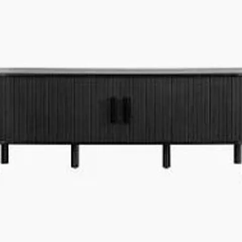 BOXED AXEL FLUTED TV UNIT - BLACK (1 BOX)