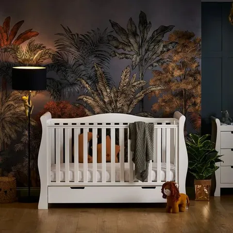 BOXED OBABY STAMFORD LUXE COT BED - WHITE (3 BOXES)