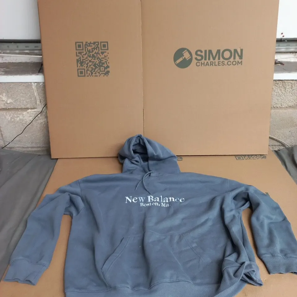 New Balance Hoodie – XL – Grey/Blue (Men's) 