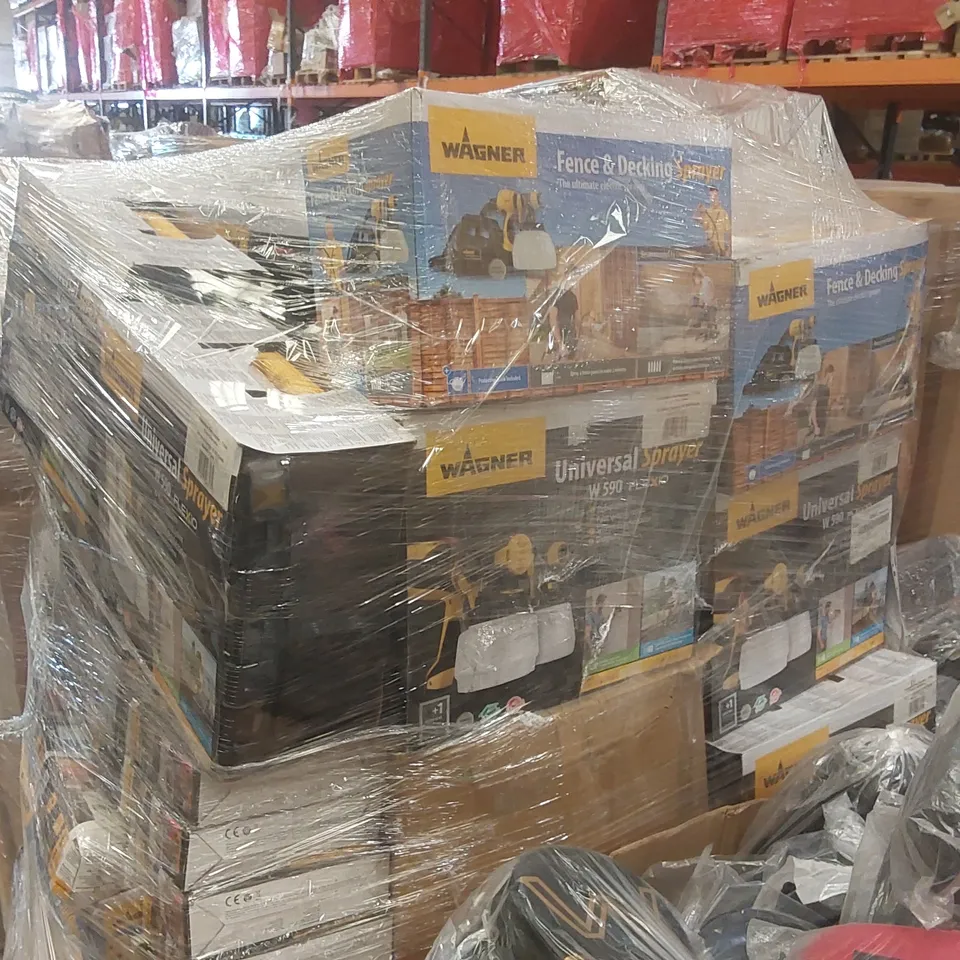 PALLET CONTAINING VERY LARGE QUANTITY OF ASSORTED WARNER SPRAY PRODUCTS