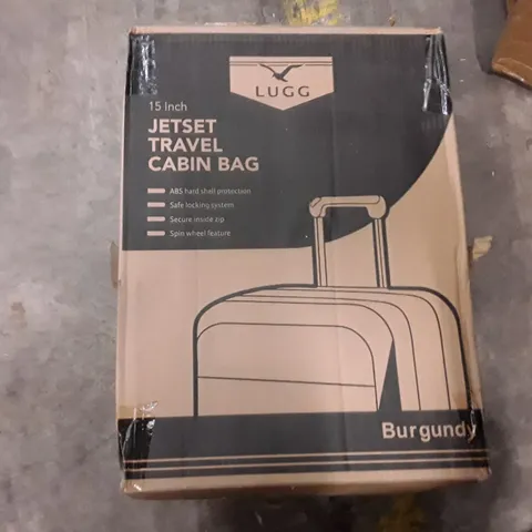 BOXED LUGG 15 INCH TRAVEL CABIN BAG - BURGUNDY 