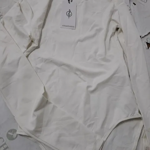 STRADIVARIUS JUMPSUIT IN WHITE - XS
