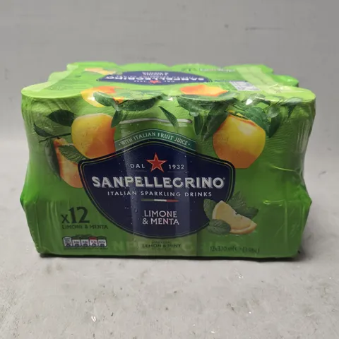 SANPELLEGRINO PACK OF 12 LIMONE & MENTA 