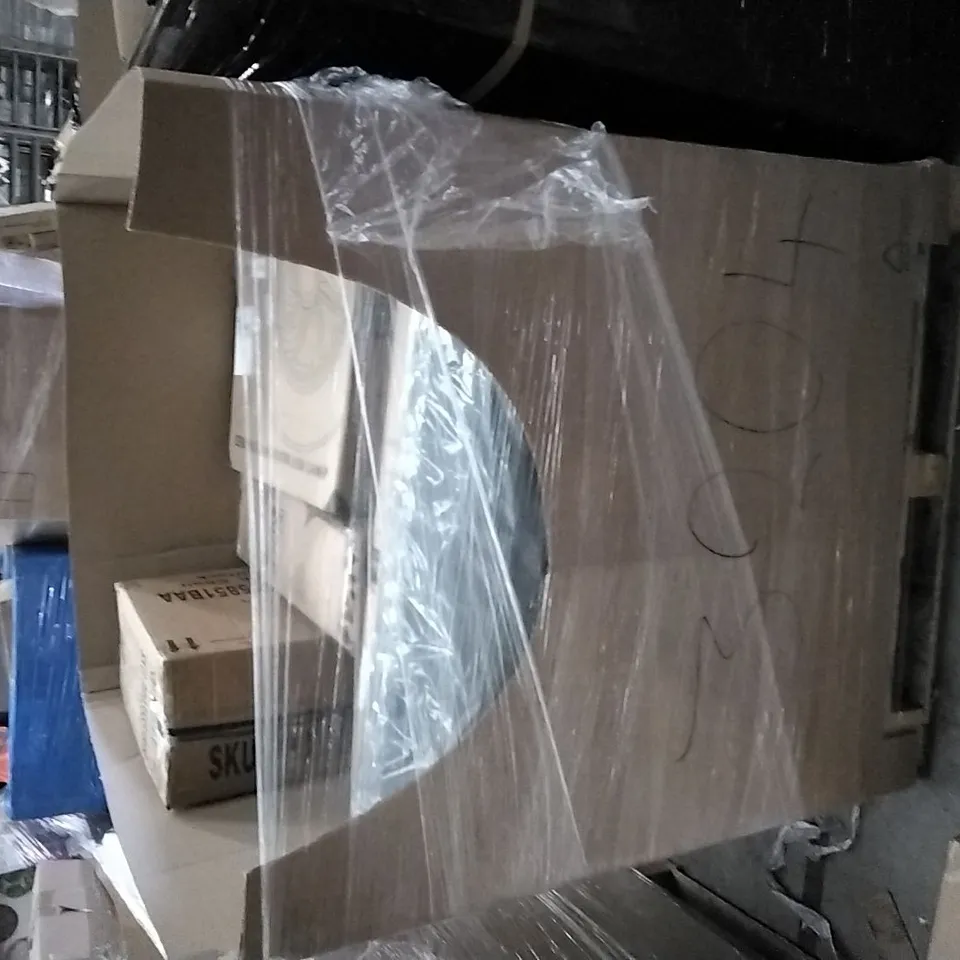 PALLET OF ASSORTED ITEMS INCLUDING VIVE TOILET SAFETY RAIL, SELECTMIRRORS RENNES, TIMBER RIDGE CAMPING WAGON, KING CAMP ARM QUAD CHAIR, CEILING FANS WITH LED LAMP, WAGON CART 