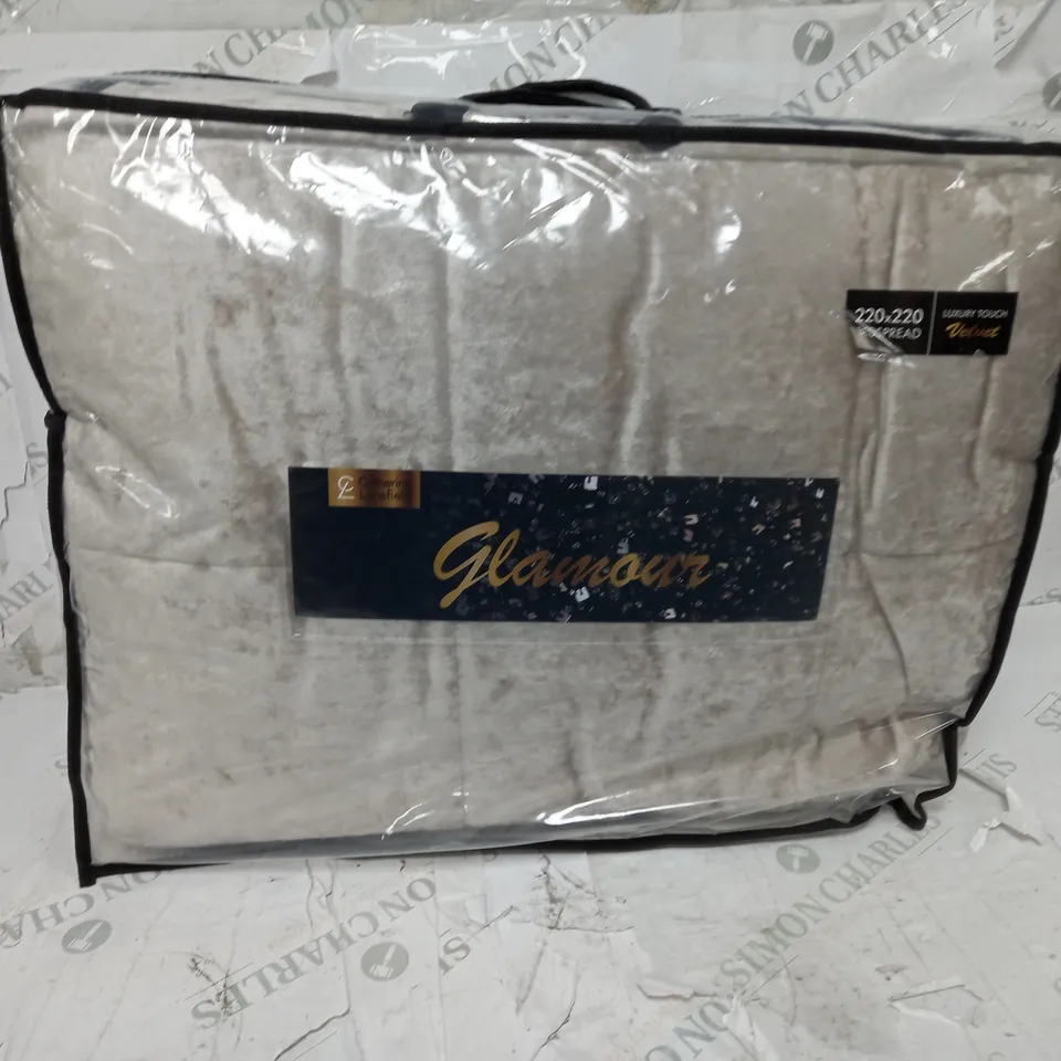 CATHERINE LANSFIELD 220X220 BED SPREAD LUXURY TOUCH VELVET
