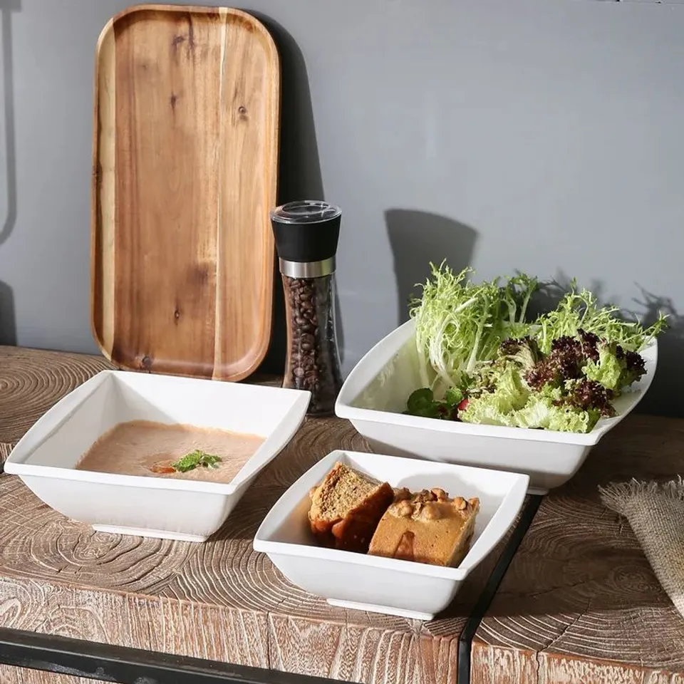 BLANCASA 3 PIECE SOUP PLATE SET