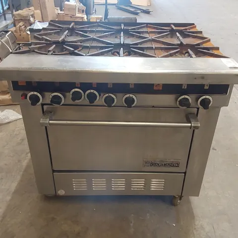 GARLAND COMMERCIAL COOKER WITH OVEN HEAVY DUTY 6 BURNER