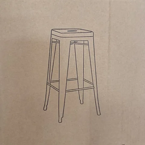 BOXED COLTON BAR STOOLS - RED (1 BOX)