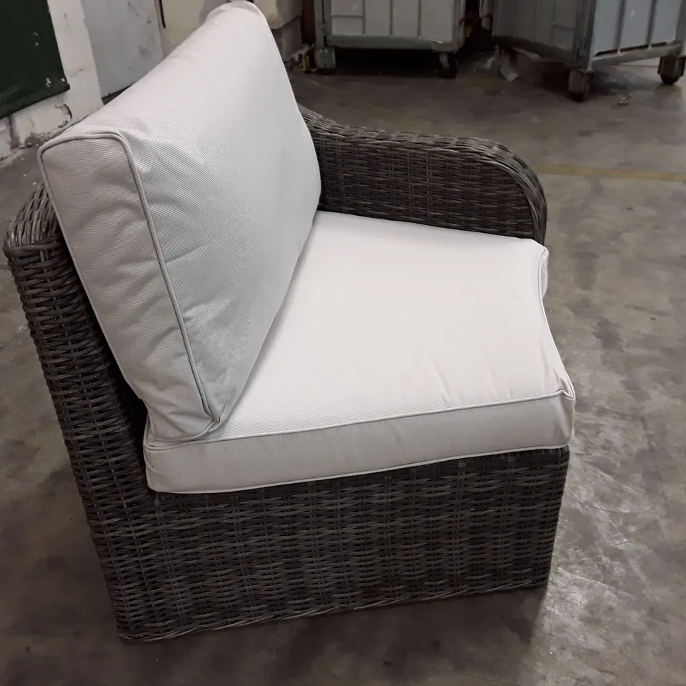 BOXED ARCHED LEFT CORNER SOFA CHAIR - GREY 