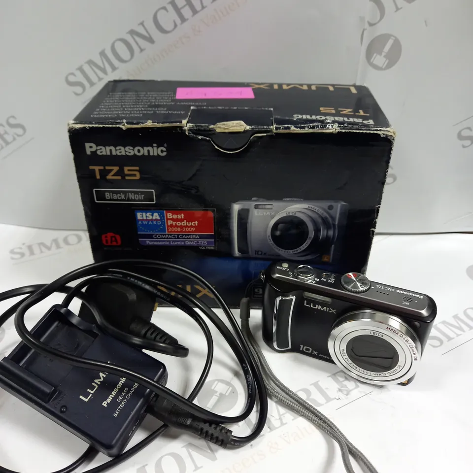 BOXED PANASONIC LUMIX TZ 5 DIGITAL CAMERA IN BLACK 