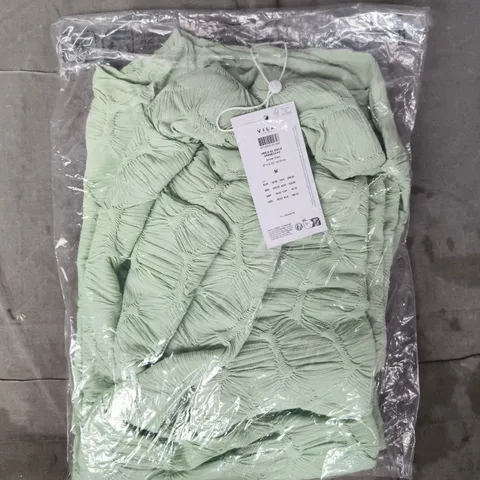 BAGGED VILA VIREJA S/L ANKLE DRESS IN SMOKE GREEN SIZE MEDIUM