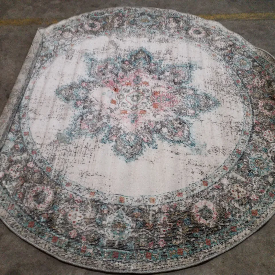 BRAND NEW PACO HOME TORRES 275 RUG IN CREAM - 200CM D ROUND
