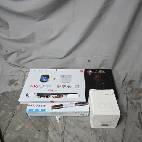 BOX OF APPROXIMATELY 25 ASSORTED HOUSEHOLD ITEMS TO INCLUDE FLASH LIGHT, LINT REMOVER, SUPER WAND ETC