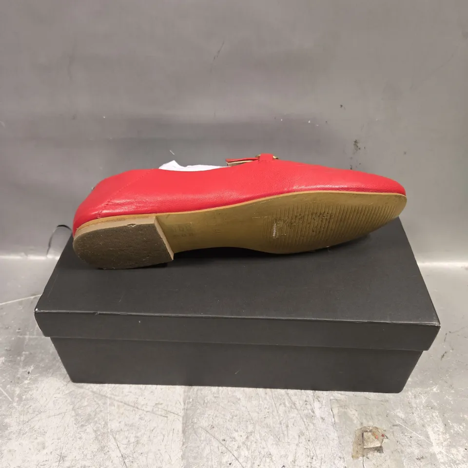 BOXED PAIR OF MINT VELVET CAMILLE LOAFERS IN RED - 8