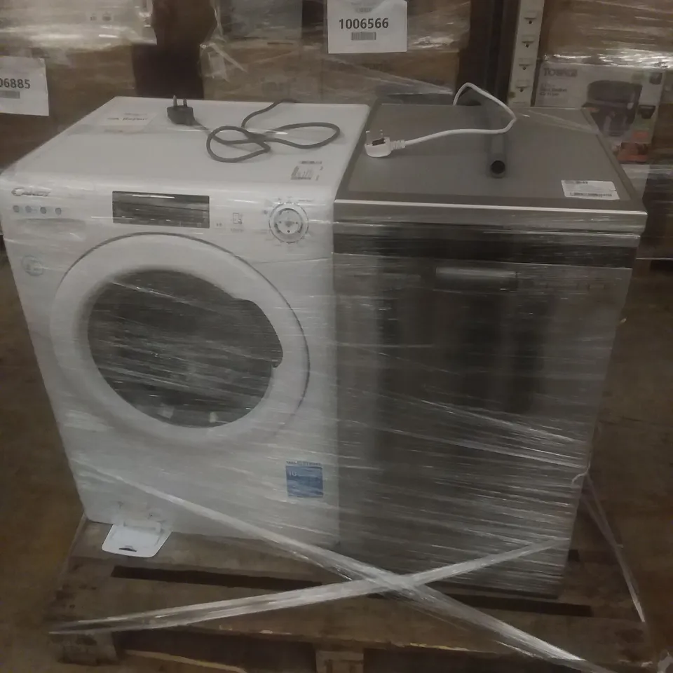 COMFEE SLIMLINE FREESTANDING DISHWASHER AND CANDY SMART PRO FREESTANDING WASHING MACHINE WHITE