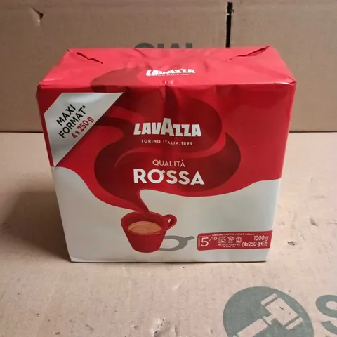 LAVAZZA QUALITΓ ROSSA GROUND COFFEE 1000 G (4 X 250 G) MAXI FORMAT