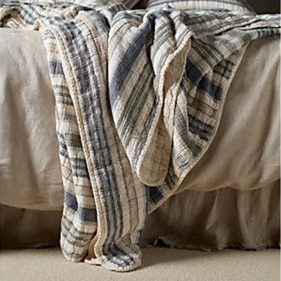 SECRET LINEN STORE MAGNUS STRIPE THROW KING SIZE