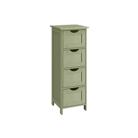 BOXED VASAGLE BATHROOM CABINET, STORAGE UNIT - OLIVE 