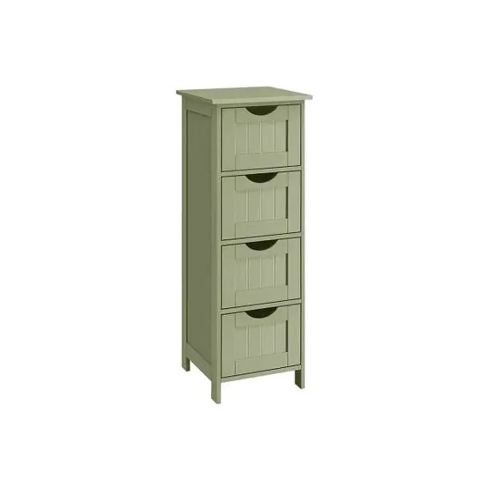 BOXED VASAGLE BATHROOM CABINET, STORAGE UNIT - OLIVE 