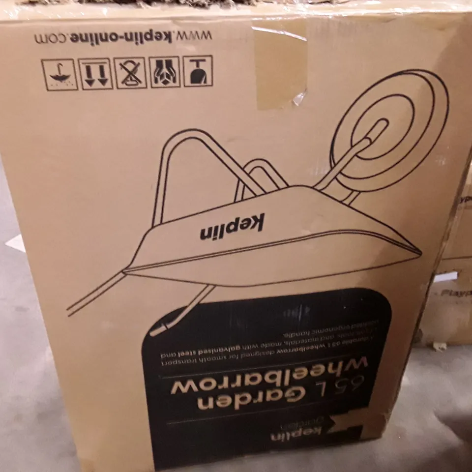 BOXED KEPLIN 65 LITRE GARDEN WHEELBARROW