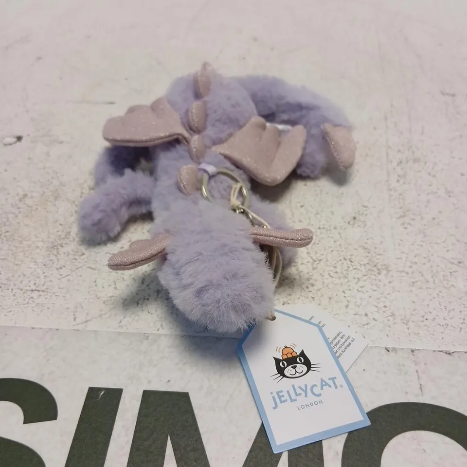 JELLYCAT LAVENDER DRAGON BAG CHARM